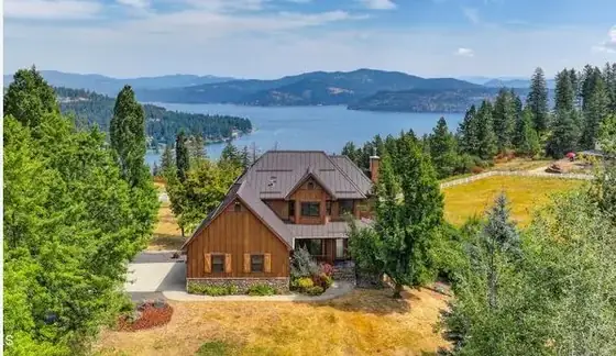 Coeur d'Alene lake view home North Idaho